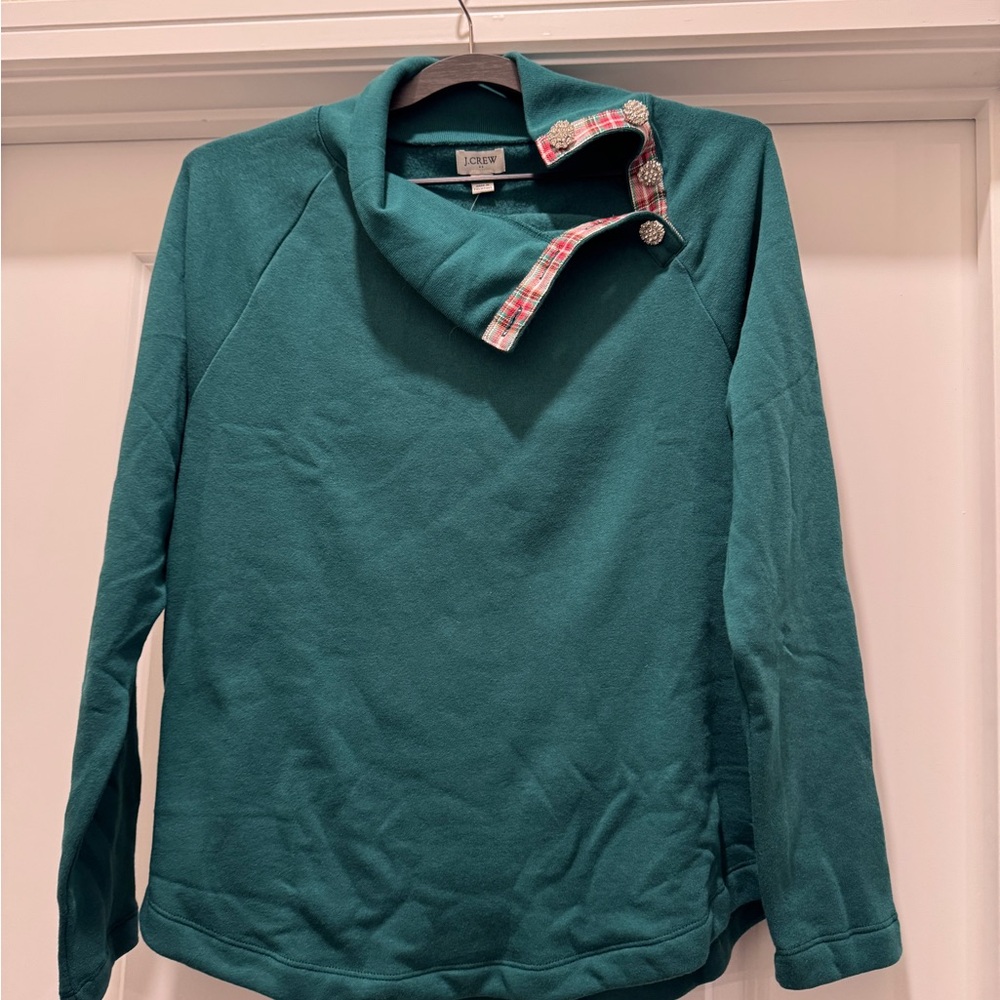 J. Crew Teal Cowl Neck Sweater
